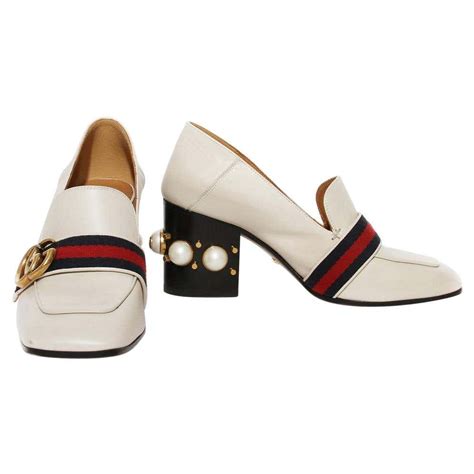 gucci ostrich loafers vintage|gucci pearl heel loafer.